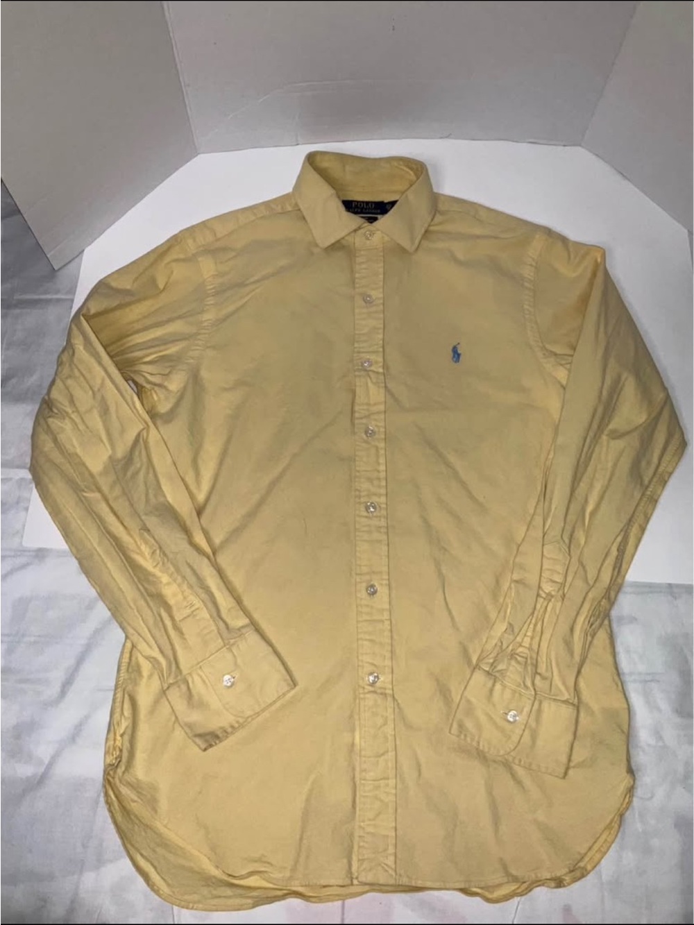 Ralph Lauren Yellow Long-Sleeve Button-Down Shirt size 15 1/2